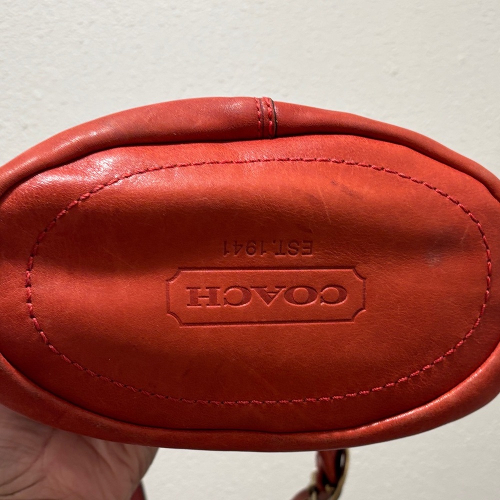 Coach 11422 dark Orange Leather Shoulder Bag - Picture 13 of 16